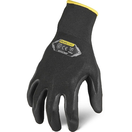 Knit Gloves, Microfoam Palm, Knit, Black, 2XL, 1 PR