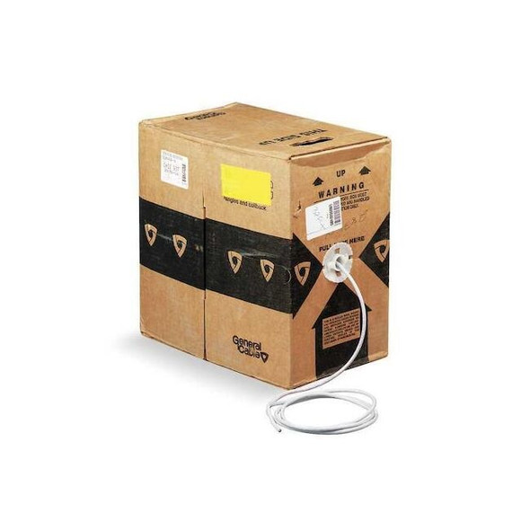 Genspeed Data Cable,Cat 5e,24 AWG,100ft,White 5133255E