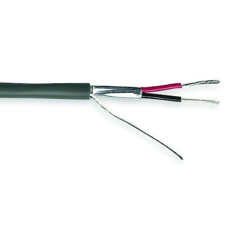 Carol Communication Cable, 2 C, Gray, PVC, 100 ft. C2536A