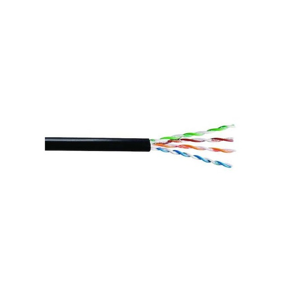 Genspeed Data Cable,Cat 5e,24 AWG,100ft,Black 5136100