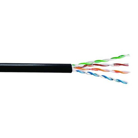 Genspeed Cable,Cat 5e,24 AWG,100 ft,Black 5136100