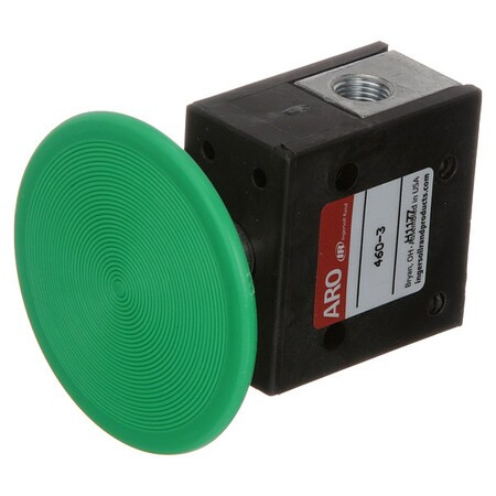 Aro Manual Air Control Valve, Button, Green 460-3