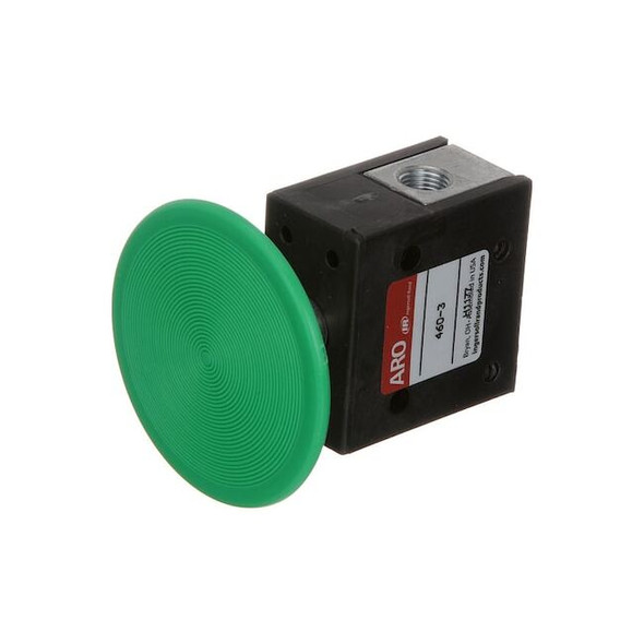 Aro Manual Air Control Valve, Button, Green 460-3