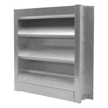 Dayton Louver,Wall Opening 48 x 36 In,Aluminum 4FZG1