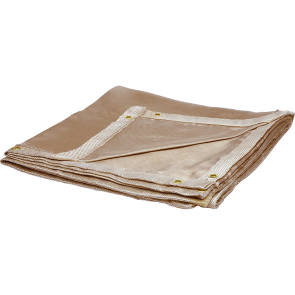 Welding Blanket - Silica Cloth Fiberglass - Weight (per sq. yd.) 18 oz - 0.04" - Tan - 6' x 8' 36306