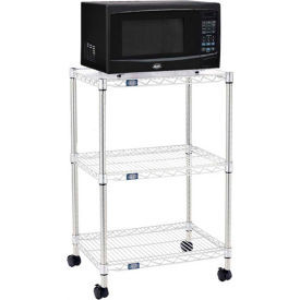 Nexel Poly-Z-Brite 3-Tier Microwave Station Cart Kit  24""L x 18""W x 36""H