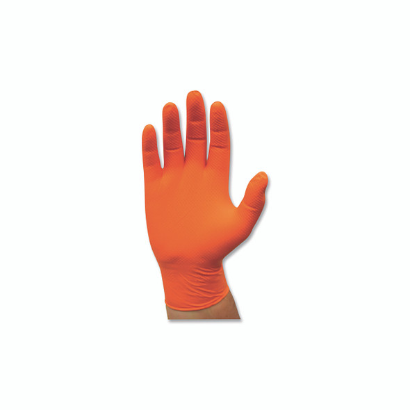2940 Industrial Grade Powder-Free Nitrile Disposable Gloves, 7 mil, 2X-Large, Hi-Vis Orange