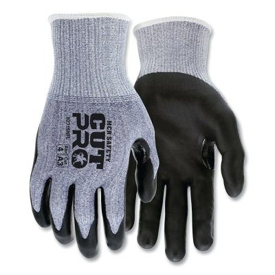 92715NF Cut Pro® A3 Rated Gloves, 15 ga, Nitrile Foam, Medium, Gray/Black