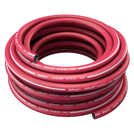 Continental 1 in ID x 75 ft L Garden Hose, EPDM Tube, Red CWR100-75