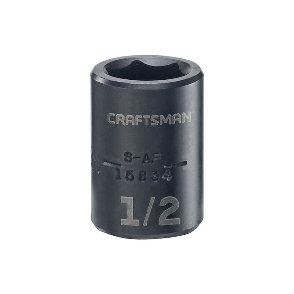 Craftsman Sockets, 3/8" Drive 1/2" SAE Impact Shal CMMT15834