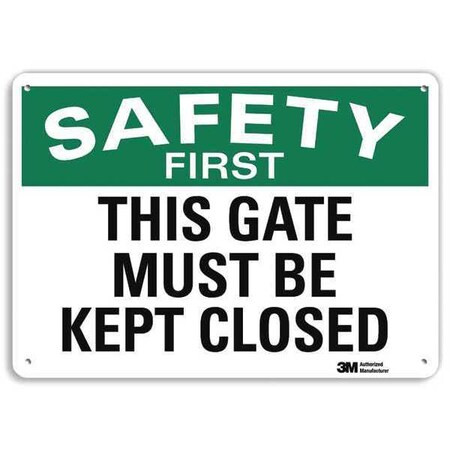 Safety Sign, 10 in H, 14 in W, Plastic, English, U7-1257-NP_14X10
