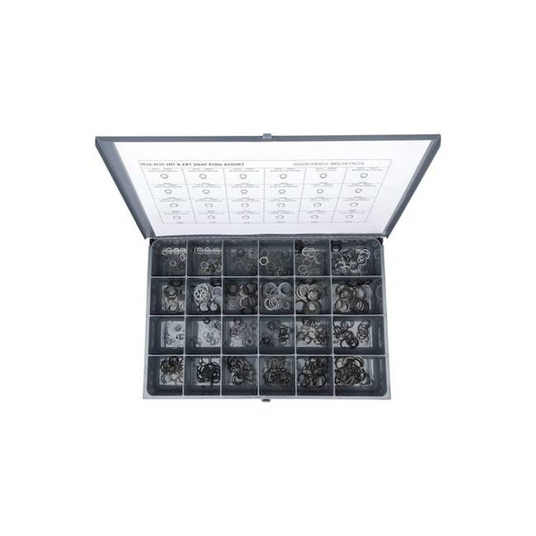 External Retaining Ring Assortment, Steel, Phosphate Finish