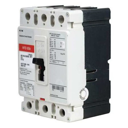 Molded Case Circuit Breaker, HFD Series, 20A, 3 Pole, 600V AC, 100kA at 240V AC