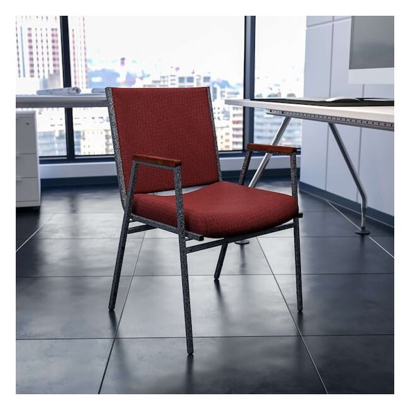 Flash Furniture Burgundy Fabric Stack Armchair,PK4 4-XU-60154-BY-GG