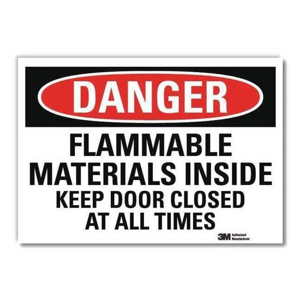 Danger Sign, 7 in H, 10 in W,Vertical Rectangle, English, U3-1499-RD_10X7