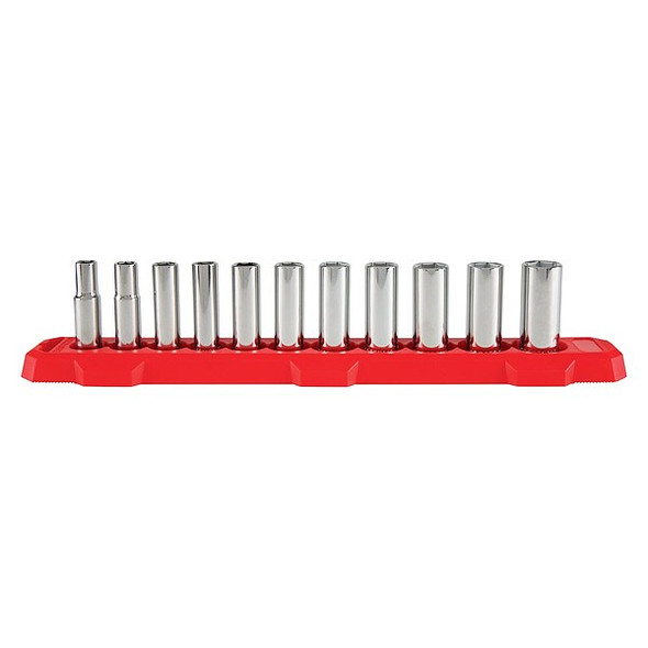 Craftsman Socket Set,3/8" Drive,Metric,11 pcs. CMMT12045