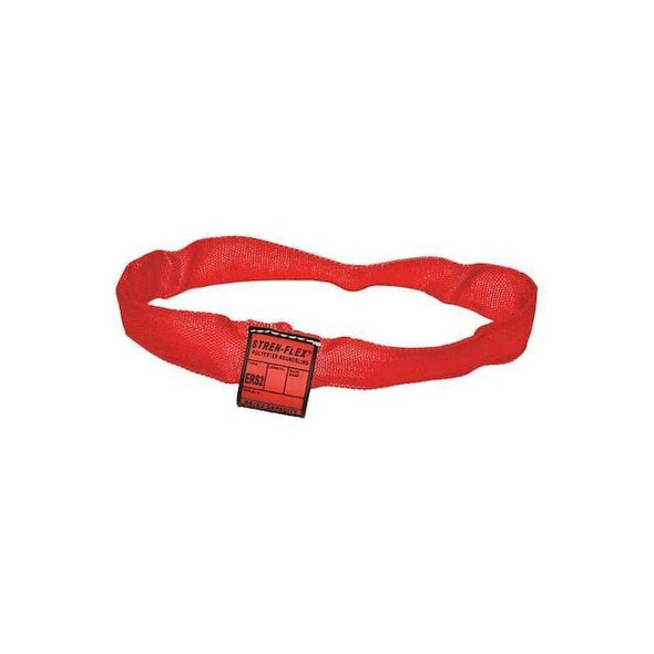 Stren-Flex Round Sling,Endless,Red,12ft L,Polyester STRERS5-12