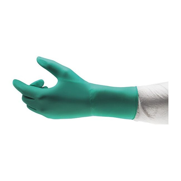 Disposable Gloves, ISO 4 ISO Class, Neoprene, 12 in L, Green, L, 200 PK