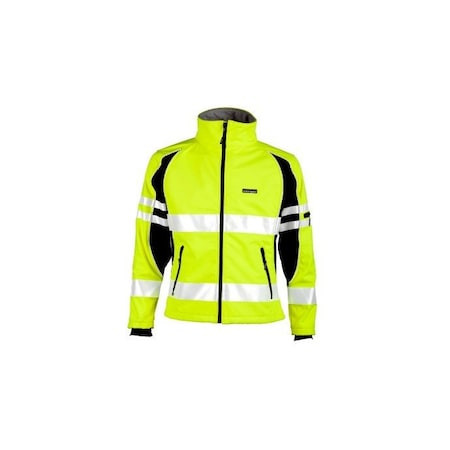 Kishigo Soft Shell Jacket, 100% Polyester, Class 3 R, Lime, M JS144-M