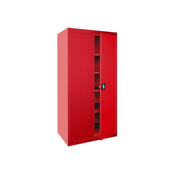 Heavy Duty Welded Steel Storage Cabinet, 36x24x72, Red