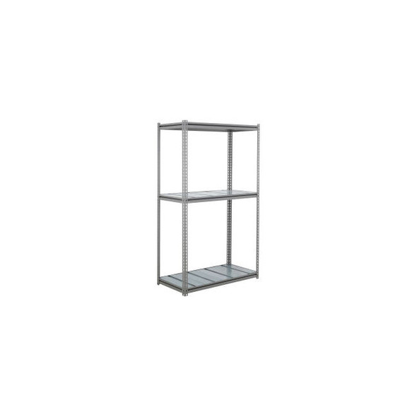 Global Industrial 3 Shelf Heavy Duty Boltless Shelving Z Beam Starter 48Wx24Dx96