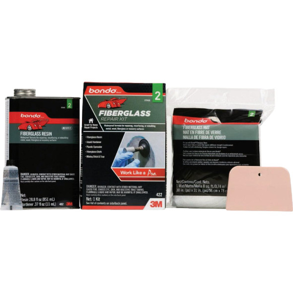 Bondo 0.9 Qt. Fiberglass Resin Repair Kit 422
