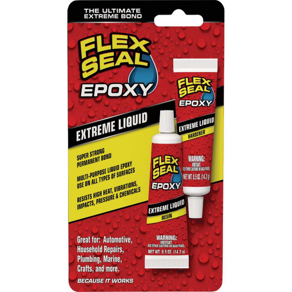 Flex Seal Epoxy 0.5 Oz. Extreme Liquid, Black (2-Pack) EFSBLKR2X15