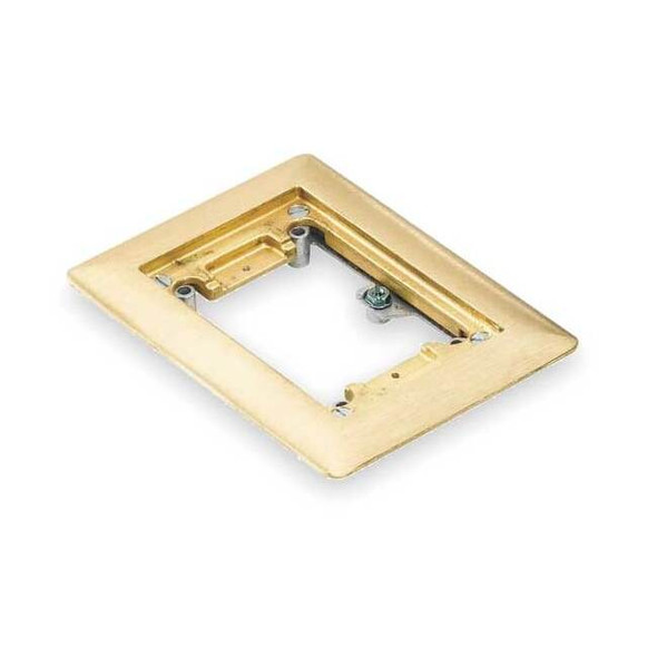 Steel City Box Cover, Floor Box Type, 1 Gang, Brass P 64 CP