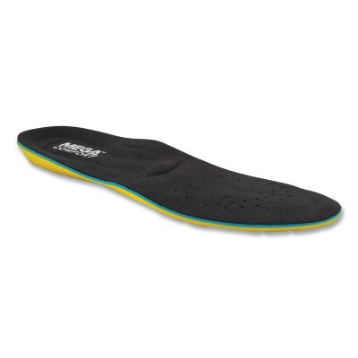 MegaSole™ Gel Anti-Fatigue Insole, Men's 06 and 07/Women's 08 and 09, Gel Enhanced/ Dual Layer Memory Foam, Yellow/Blue/Black