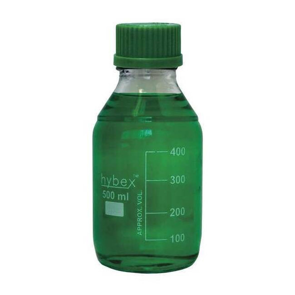 Benchmark Scientific Media Bottle,Boro Glass,171.45mm H,PK10 B3000-500-G