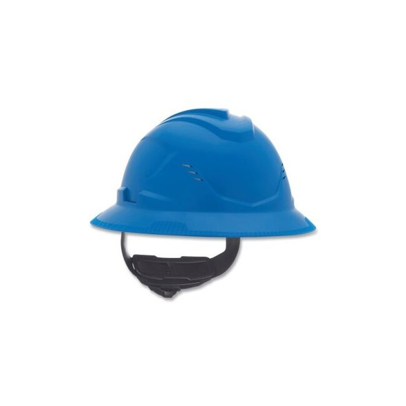 V-Gard® C1™ Hard Hat, Fas-Trac® III 4 Point Ratchet, Vented, Blue