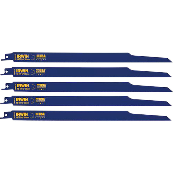 12" 18 TPI Metal Cutting Reciprocating WeldTec Bi-Metal Blade, 5 Pack 372118P5