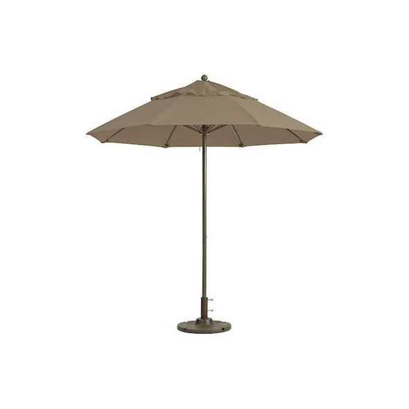 Grosfillex Windmaster Umbrella, 9 ft., Taupe 98818131