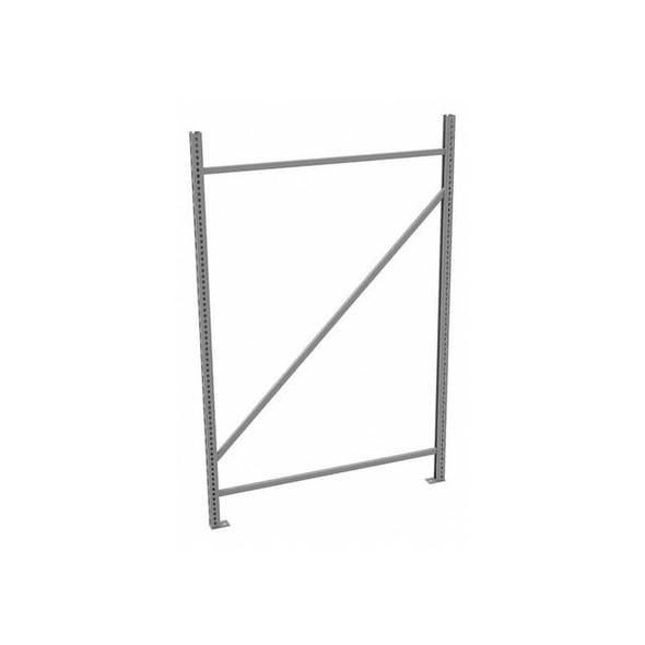 Tennsco Upright Frame, 48 in D, 1 3/4 in W, Gray BUF-4872