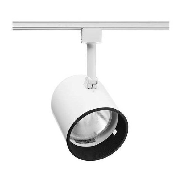 Juno Lighting Track Light Head,Cylinder,Wht/Blk,4.5in R502 BLB WH