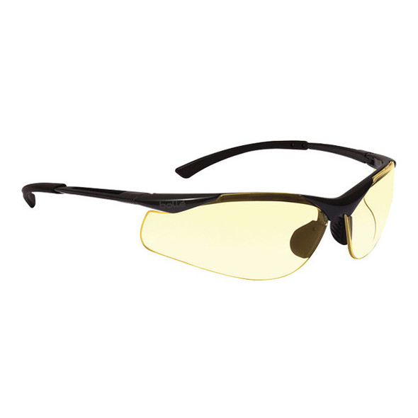 Bolle Safety Contour Safety Glasses, Platinum Lite Coating, Amber Lens, 1/Each