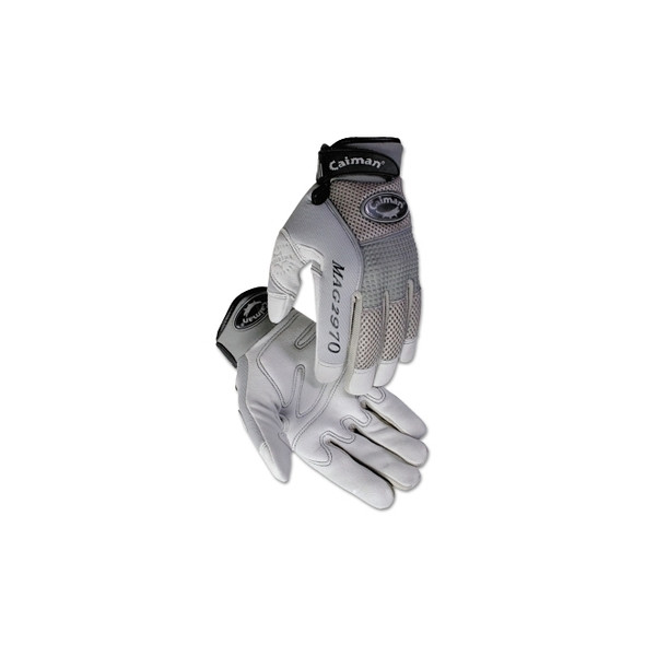 2970 Deerskin Padded Palm Knuckle Protection Mechanics Gloves, 2X-Large, Gray