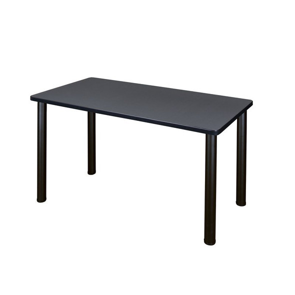 Regency Kee 48 x 24 in. Training Seminar Table- Grey Top, Black Legs