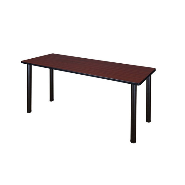 Regency Kee 60 x 24 in. Training Seminar Table- Mahogany Top, Black Legs
