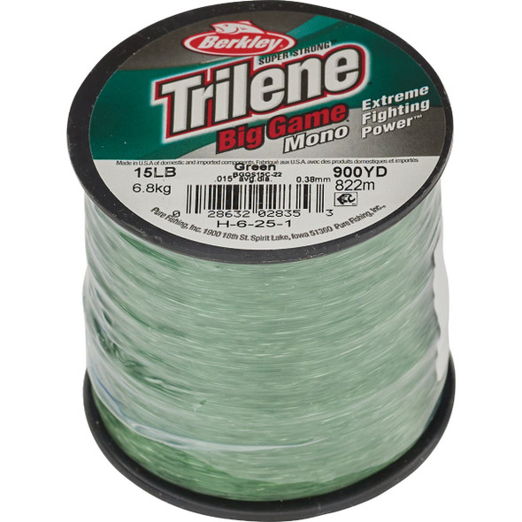 Berkley Trilene Big Game 15 Lb. 900 Yd. Green Monofilament Fishing Line BGQS15C-22 706487