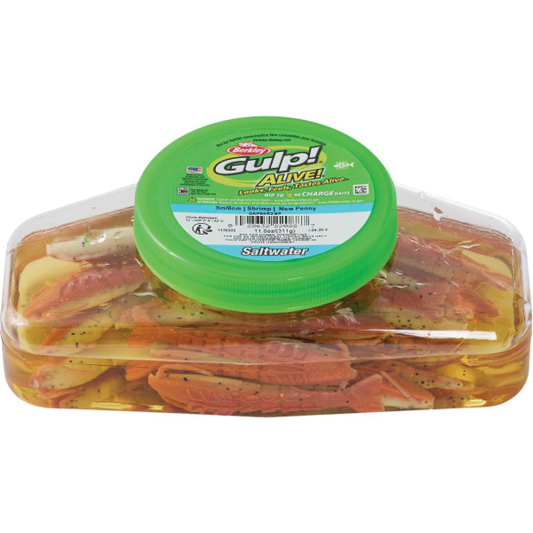 Berkley Gulp! Alive! 3 In. New Penny Saltwater Shrimp GAPSHR3-NP