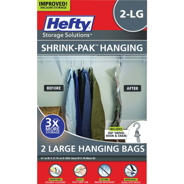 Hefty Shrink-Pak Large Hanging Storage Bags (2-Count) HFTPDQ-7083463-3