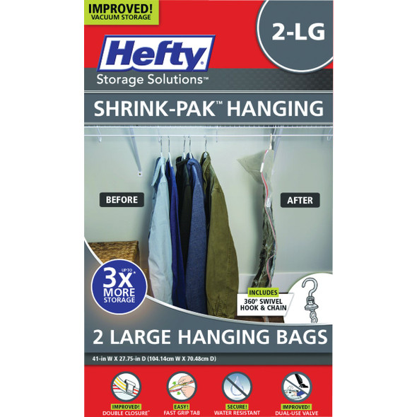 Hefty Shrink-Pak Large Hanging Storage Bags (2-Count) HFTPDQ-7083463-3