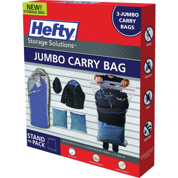 Hefty Jumbo Carry Storage Bags (3-Count) HFTPDQ-7089463-6