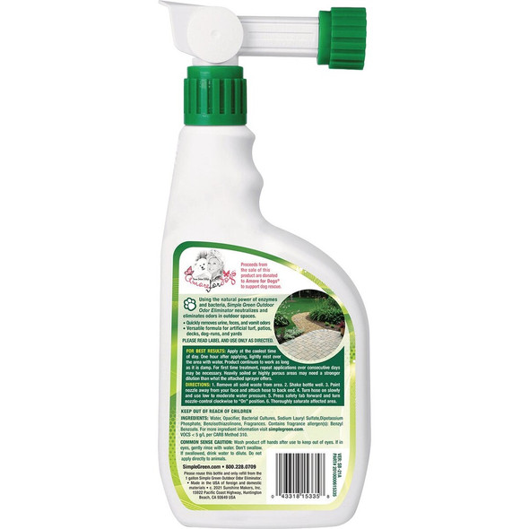 Simple Green 32 Oz. Hose End Spray Outdoor Odor Eliminator 2010000615335 716254