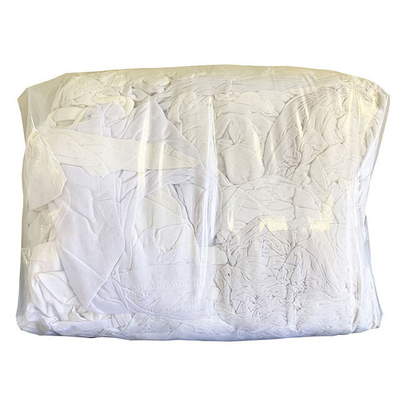 FyterTech Spilfyter™ Reclaimed Bulk Rags, T-Shirt, White, 8 lb