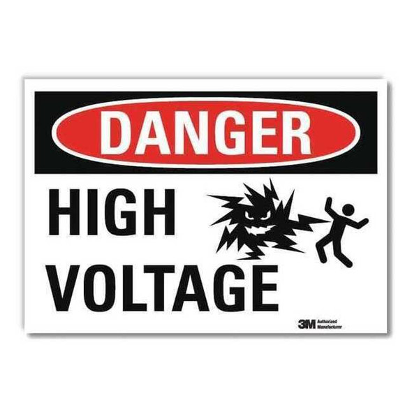 Lyle Danger Sign,High Voltage,7x10 In. U1-1036-RD_10X7