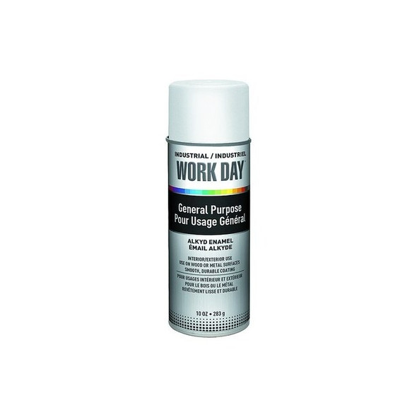 Krylon Industrial Spray Paint, White, Gloss, Solvent, 10 oz A04401007 Pack of 12