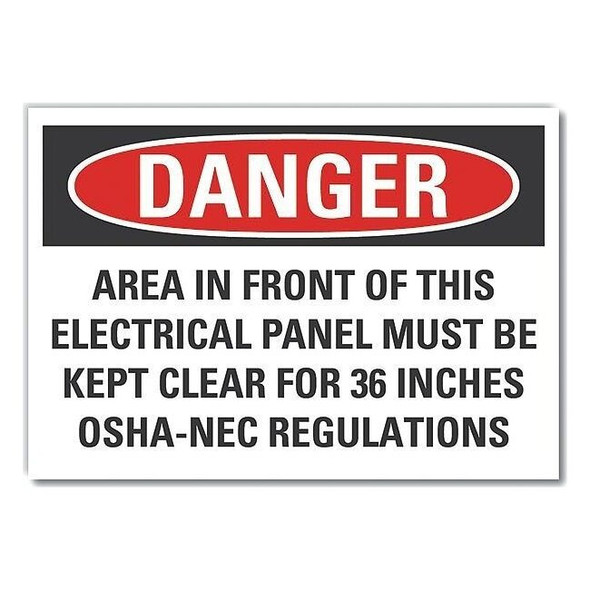 Lyle Decal,Danger Area In Front Of,7 x 5", LCU4-0709-ND_7X5 LCU4-0709-ND_7X5