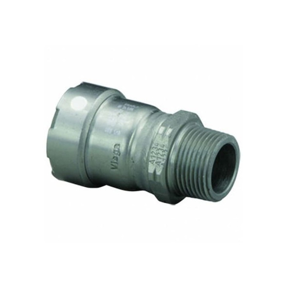 Viega Strt,Steel,Press-fit1/2in,MNPT1/2in 84245 Pack of 10